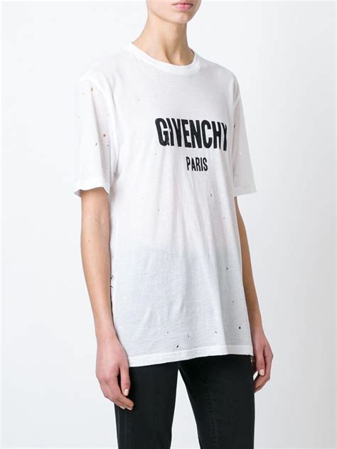 givenchy distressed t shirt grailed|Givenchy Distressed T Shirt White .